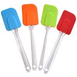 ebake Silicone Spatula - 4 Pack Multicolored Silicone Spatulas for Mixing, Baking, and Cooking on Non-stick Cookware - Heat, Stain and Odor Resistant Food Grade Rubber Spatula