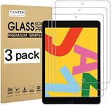TANTEK [3-Pack] Screen Protector for iPad 7 (2019 Model, 7th Gen),10.2-Inch,Tempered Glass Film,Ultra Clear,Anti Scratch,Bubble Free,Apple Pencil Compatible