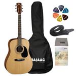 Cort AD810E Dreadnought Electro Acoustic Guitar with Gig-Bag, Polishing Cloth, Strap, Picks & E-Book - Natural