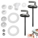 1 Pack Stainless Steel Hinge Fixing Kit Replacements,Metal Toilet Seat Hinge-Stainless Steel Toilet Seat Fittings,Replacement Hinge with Fittings and Repair Parts(Silver)