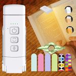 Reading Light, Portable Book Light for Reading in Bed, 3 Colors and 5 Brightness Levels Dimmable Eye Care, Reading Lamp Clip on with 30/60 Minute Timer for Kids and Night Readers