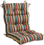 Greendale Home Fashions Outdoor 44 x 22-inch High Back Chair Cushion, Set of 1, Adobe Stripe