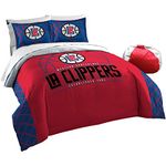 Northwest Officially Licensed NBA Los Angeles Clippers Reverse Slam Full/Queen Comforter and 2 Sham Set