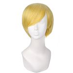 MapofBeauty Cosplay Costume Men's Short Straight Wig (Blonde)