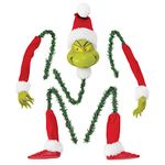 Department 56 Dr. Seuss The Grinch by Possible Dreams Decorate in a Cinch Tree Topper Set, 8 Inch, Multicolor