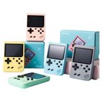 800 In 1 Games Console,Mini Games Console, Handheld Games Console,with 800 Classic Games, 600mAh Rechargeable Battery Support With TV Connection, Two Players, for Game Boy Kids Adults (Grey)