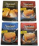 Shore Lunch Fish Breading/Batter 4 Flavor Fish Fry Variety Pack, (1) Each: Original recipe 9 Oz, Cajun Style 9 Oz, Cornmeal Recipe 9 Oz, Oven Style 6 Oz.