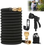 Gobesty Expandable Garden Hose Pipe, 100FT 30M Flexible Garden Hose Pipe, Anti-Leakage Flexible Expanding Hosepipe, 3-Layer Latex Garden Hose Pipe for Gardening, Car Washing(30M)