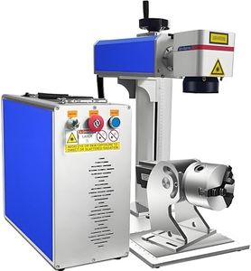 50W Fiber Laser Engraver Laser Engraving Machine 200X200mm Solid State Marking Engraving Machine For Metal Aluminum Steel Gold Silver Jewelry With Rotary Shaft