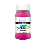 Daler-Rowney System3 Acrylic Paint, Plastic Pot, 16.91oz - 500 ml, Process Magenta