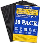 Magnetic Sheets with Adhesive Backing for Crafts, DIY 10 Pack. Strong Craft Magnets 5" x 7" to Make Flexible Magnet Self Sticky Tapes, Strips, Squares, Sheet for School Classroom Board, Fridge, Photos