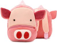 KISSOURBABY Cute Toddler Backpack Toddler Bag Plush Animal Cartoon Mini Travel Bag for Baby Girl Boy 1-4 Years (Pig), Pig, One Size, Traveling