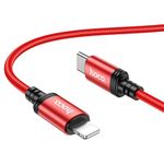 HOCO X89 Wind PD Data Cable iP - Supercharged Connectivity: Lightning-Fast Charging and Seamless Data Transfer (Red)