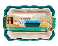 The Pioneer Woman Flea Market 2-Piece Decorated Rectangular Ruffle Top Ceramic Bakeware Set by The Pioneer Woman