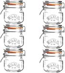 6 x Kilner Square 0.5 Litre Airtight Clip Top Preserve Jars 0025.510