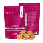 RELIEVE Pet Supplement, for DOGS/CANINES - Chews (Large Breed) 200g | Calming Hemp Supplement | Pain and Inflammation | Procedure Recovery | Skin Irritations | Hot Spots | Stress and Anxiety | Viral Infections | Depression | Separation Anxiety ~ Turmeric ~ Black Pepper ~ OMEGA-3 ~ OMEGA-6 ~ Vitamin Rich | Plant-Based | Preservative Free