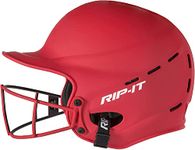 RIP-IT | Vision Pro Softball Batting Helmet with Face Mask | Matte Scarlet | XL | Lightweight Women’s Sport Equipment