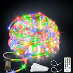 100 FT 300 LED Christmas Rope Lights Outdoor Waterproof Multicoloured String Lights with 8 Modes Timer Remote Clear Tube Lights Plug in for Indoor Outside Bedroom Garden Pool Xmas Tree RV Decoration