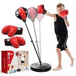 CUTE STONE Kids Punching Bag Toys with Boxing Gloves, Height Adjustable Stand for Kids, Boxing Bag Toy Set for Kids Boys Girls