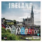 RED EMBER Ireland 2025 Hangable Monthly Wall Calendar | 12" x 24" Open | Thick & Sturdy Paper | Giftable | Scenic Travel Castles | Visit the Emerald Island