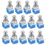 DaierTek 14pcs Guitar Effect Pedal 3PDT Footswitch 9 Pin Latching Stomp Push Button Foot Switch True Bypass Solder Lugs