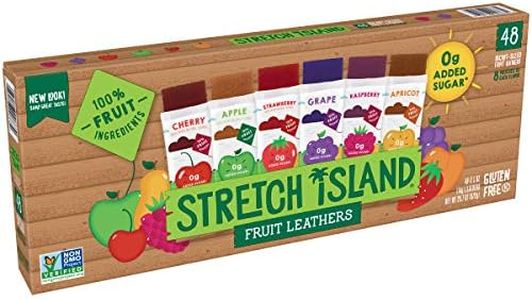 Stretch Island Fruit Leather Snacks Variety Pack, Cherry, apple, strawberry, apricot, grape, respberry, 0.5 Ounce (Pack of 48)