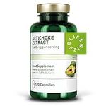 LifeWize® Artichoke Capsules High Dose Capsules - Real 5:1 Artichoke Extract with Cynarin - Pure Extract Rich in Minerals, Vitamins and Fiber - 1400 mg - 120 Capsules