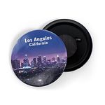 dhcrafts Fridge Magnet Multicolor Famous Tourist Place Los Angeles California Glossy Finish Design Pack of 1