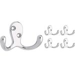 Franklin Brass FBDPRH5-PC-C Double Prong Robe Hook in Polished Chrome, (5-Pack)