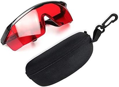 Huepar GL01R Lunettes d'Amélioration Laser Rouge - Lunettes de Sécurité pour Niveau Laser, Laser Rotatif et Laser Multiligne Rouge - Améliorer la Visibilité du Faisceau Rouge (Boîte Includes)