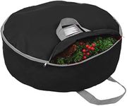 Primode Christmas Wreath Storage Bag 48" - Handles Made Of Durable 600D Oxford Polyester Material Storage Bag Extra Large 48” Holiday Wreaths Container (Black)