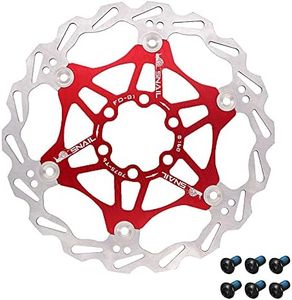 JaneEyre Rotore del Freno a Disco flottante, 160MM/180MM/203MM, 6 bulloni, MTB Road Bicycle Rotori Brake Pad Accessori per Biciclette（Rosso 160MM）