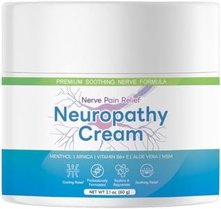 Neuropathy Pain Relief for Feet & Hands, Nerve Pain Relief Cream – Maximum Strength Neuropathy Cream with Menthol, Arnica, Vitamin B6+E, Aloe Vera & MSM – Fast-Acting, Non-Greasy Formula