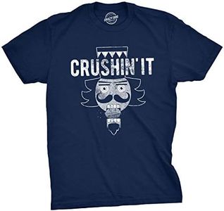 Mens Crushin It Tshirt Funny Christmas Nutcracker Tee Mens Funny T Shirts Christmas T Shirt for Men Novelty Tees for Men Navy M