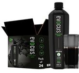 Evocus Black Alkaline Drink with Clinically Proven Benefits | Infused with Essential Minerals | 8+ pH Alkaline | Pack of 24 (500mL Each)