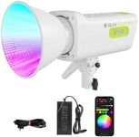 SUNCRAFTER 300W RGBACL COB Video Light, 360° Full Color Continuous Output Lighting, 1,400K-20,000K 30,900lux@1m, CRI97+, Bowen Mount APP Control for Photography Video Sreaming, 6-Color Light, 300C