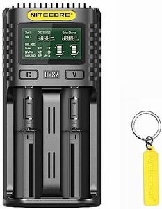 NITECORE UMS2 Intelligent QC Dual-Slot Quick Battery Charger for Li-Ion/IMR/LiFePO4/Ni-MH/Ni-Cd 14500 16340 18350 18650 20700 21700 AA AAA with NITECORE Tag