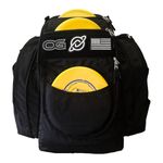 Discology Disc Golf OG V2 Grey & Black Disc Golf Bag | 26+ Disc Capacity | Premium Disc Golf Backpack Bag | Durable Design | 2 Large Side Compartments | Two Patches Included - Flag Patch Not Included