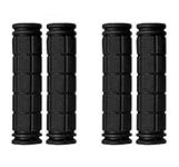 PLATT Bicycle Handlebar Grips Colorful Rubber Mushroom Grips for BMX/MTB/Boys and Girls Kids Bikes(Black,2 Pairs)