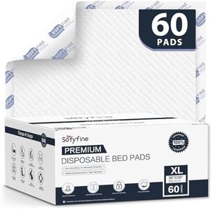 SOFYFINE Disposable Adult Underpads 36"x30" XXL Extra-Large Incontinence Bed Pads – Mattress Protector Pee Pads for Adults Kids, Bed Protection & Training [60 Pads]