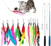 JIARON Feather Retractable Cat Wand