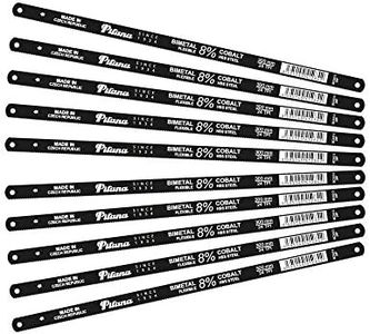 PILANA Lot de 10 lames de scie à main bi-métal pour métal, 8 % cobalt, 24 TPI