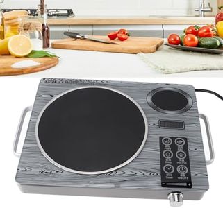 Infrared Hot Plate, 7.9 3500W Ceramic Glass Portable Cooktop, Single Electric Stove Countertop with 4h Timer, Adjustable Heating Power for Cooking (AU Plug)