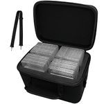 XLHVTERLI Graded Card Case Storage Box Fits for 25 Graded Sports Trading Cards, Slab Card Holder Organizer for FGS, CSG, BGS, PSA, Sports, Football Card with Removable Thick Foam Slots (Bag Only)