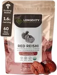 Longevity Botanicals Organic Reishi Mushroom Powder - Reishi Mushroom Extract Supplement - Promotes Balanced Immune System, Relaxation, Stress Relief Improved Sleep - 100% Fruiting Body - 100 Grams