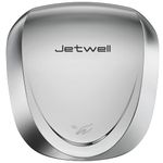 JETWELL UL Approved Commercial Hand Dryer for Bathroom, High Speed Jet Air Hand Dryer with HEPA Filter for Home, Heavy Duty Polished Stainless Steel Auto Warm Wind Hand Blower