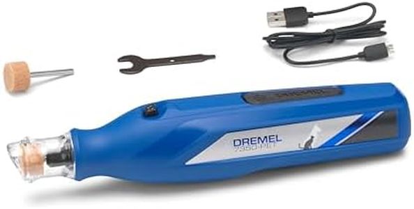 Dremel 7020-PGK Pet Nail Grinder, Quiet Electric Dog Nail File Care Set with 4 Sanding Discs, Safe Alternative to Dog Nail Clippers and Trimmers,Grey