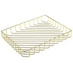 BSTKEY Metal A4 Letter Size Desk Tray Storage Basket, Decorative Desk Organizer for Magazines Papers File Office Supplies, Gold