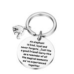 Lywjyb Birdgot Elephant Keychain Elephant Lovers Gifts for Friend Best Friend Long Distance Relationship Gifts Elephant for Graduate BFF Thank You Gifts (elephant is kind CA)