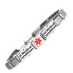 Custom Made two conditions Medical Alert Stainless Steel Bracelet